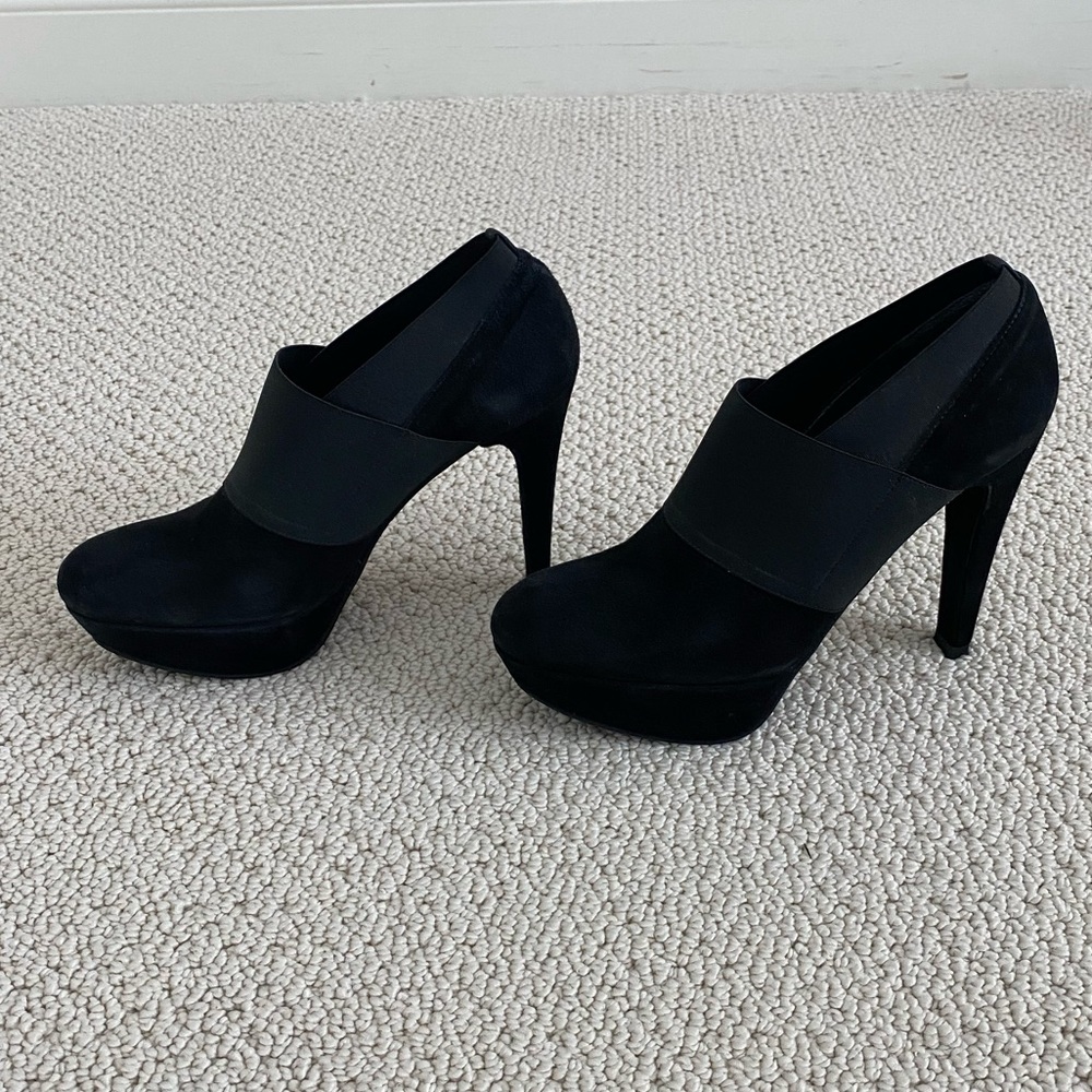 Stuart Weizman Suede Platform Booties - image 2